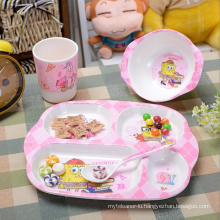 (BC-MK1013) Fashinable Design Reusable Melamine 4PCS Kids Cute Dinner Set